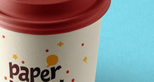 Load image into Gallery viewer, Free Takeaway Cardboard Coffee Mug or Cup Mockup Psd Template