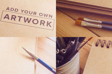 Load image into Gallery viewer, Free Artistic Set of Cardboard Sketchbook Mockup