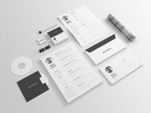 Load image into Gallery viewer, Free Clean and Minimal CV Resume Template in Illustrator (AI) Format