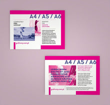 Load image into Gallery viewer, Free Horizontal A4 or A5 or A6 Leaflet Mockup Set