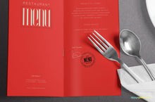 Load image into Gallery viewer, Free Sophisticated Menu Mockup