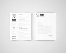 Load image into Gallery viewer, Free Minimalistic Resume and Cover Letter Template for Illustrator (AI) and Photoshop (PSD) Formats