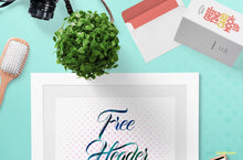 Load image into Gallery viewer, Free Customizable Hero Header Mockup Scene