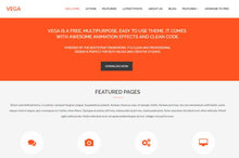 Load image into Gallery viewer, Vega - Free One Page WordPress Theme