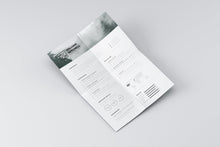 Load image into Gallery viewer, Free Minimalistic and Clean Resume Template in Photoshop (PSD) and Illustrator (AI) Formats