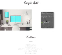 Load image into Gallery viewer, Free iMac 5k Retina 27-Inch Home Office Mockup