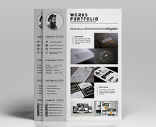 Load image into Gallery viewer, Free Resume, CV and Portfolio Template in Photoshop (PSD) and Illustrator (AI) Formats