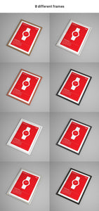 Free 8 x Poster Frame Mockups