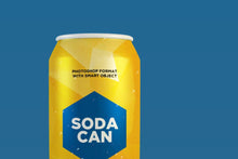Load image into Gallery viewer, Free Vector Style Soda Can Mockup

