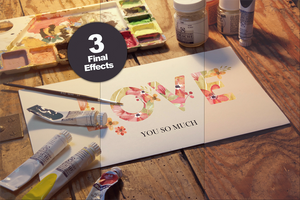 Free Artist's Art Equipment and Paper Mockup