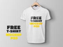 Load image into Gallery viewer, Free Realistic Fully Customizable T-Shirt Mockup
