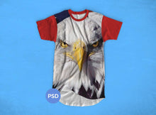 Load image into Gallery viewer, Free White Longline T-Shirt Mockup
