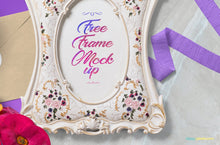 Load image into Gallery viewer, Free Gorgeous Picture Frame Mockup Scene
