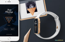 Load image into Gallery viewer, Free Letterhead Mockup Scene
