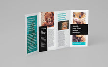 Load image into Gallery viewer, Free 4-panel Leaflet Brochure Mockup 5 Angles or Views
