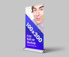 Load image into Gallery viewer, Free 3 x Roll-Up Advertisement Mockup or 100x200 cm
