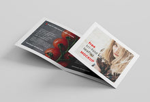 Load image into Gallery viewer, Free 4 x Square Trifold Brochure Leaflet Mockup
