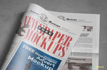 Load image into Gallery viewer, Free Tabloid Newspaper Mockup
