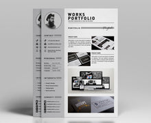 Load image into Gallery viewer, Free Resume, CV and Portfolio Template in Photoshop (PSD) and Illustrator (AI) Formats
