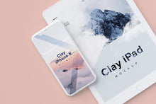 Load image into Gallery viewer, Free Clay and White iPhone X and iPad (Mockup)
