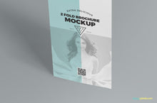 Load image into Gallery viewer, Free Slick 2 Fold Brochure Mockup PSD
