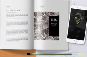 Free Attractive Book Mock Up Scene