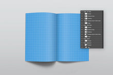 Load image into Gallery viewer, Free PSD Magazine Mockup Top View
